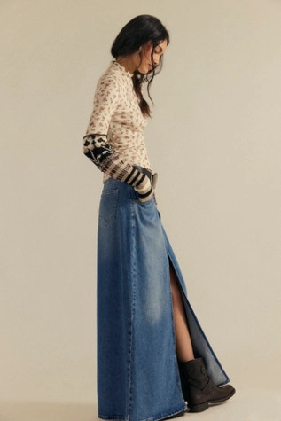 We The Free Come As You Are Denim Maxi Skirt | Free People (Global - UK&FR Excluded)