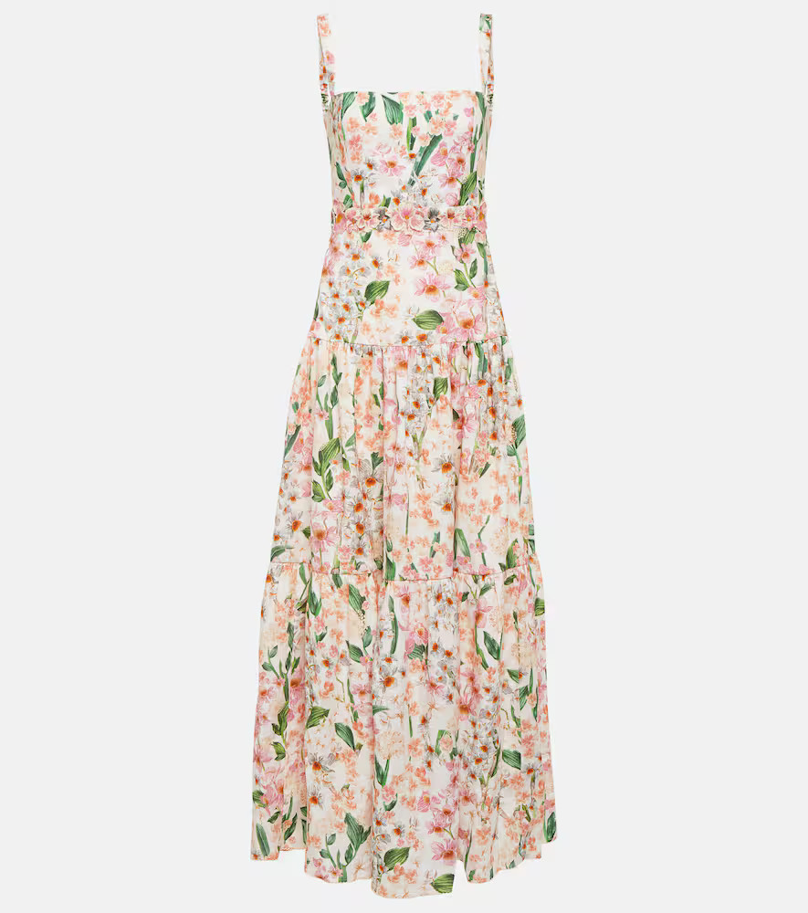 Agua by Agua Bendita Lima floral linen maxi dress | Mytheresa (US/CA)