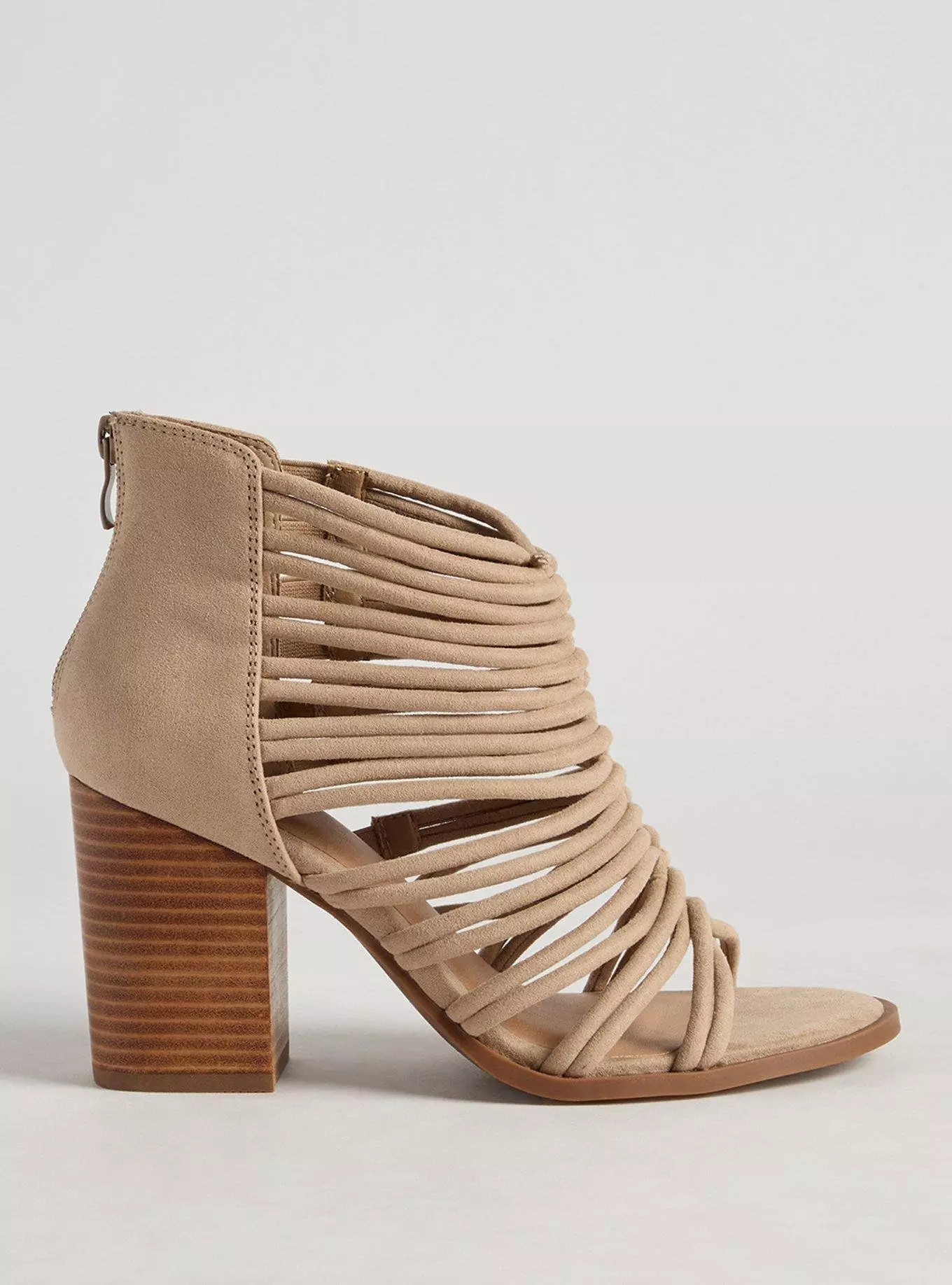 Caged Block Heel Sandal (WW) | Torrid (US & Canada)