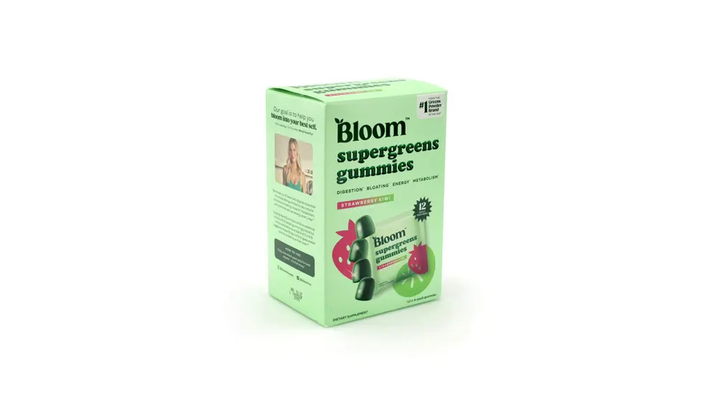 Bloom Nutrition Super Greens Gummies, Strawberry Kiwi, 12 - 4 Pack Pouches | Walmart (US)