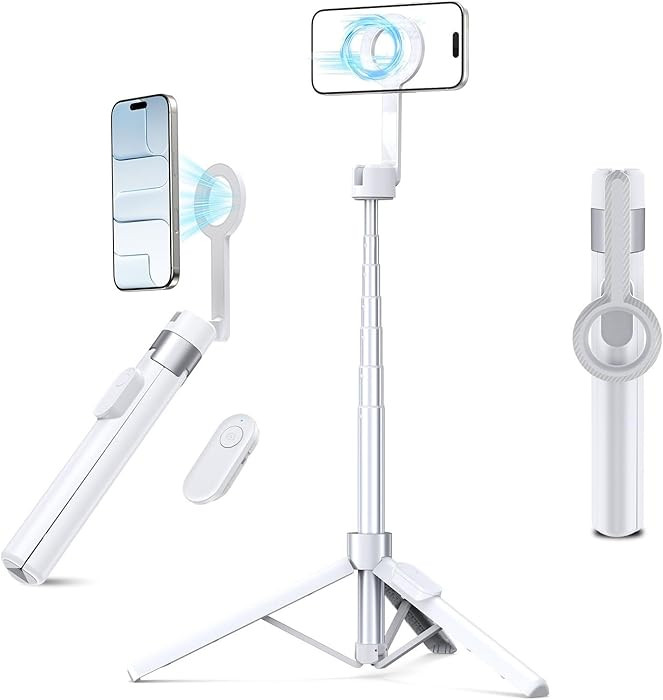 Monopod Magnetic Tripod for iPhone, Mini Selfie Stick Tripod for Magsafe, 360\u00b0 Rotatable Por... | Amazon (US)
