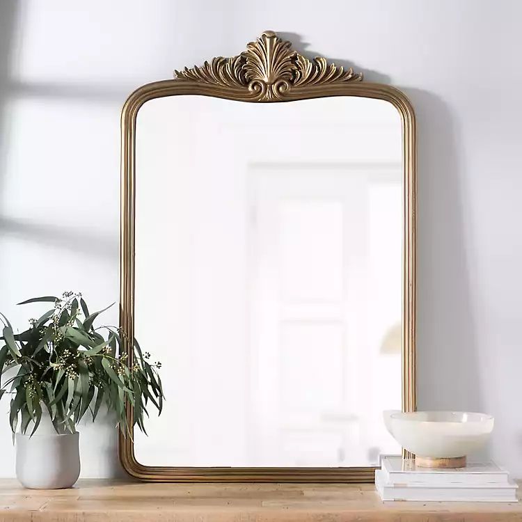 Antique Gold Victoria Scroll Mirror | Kirkland's Home