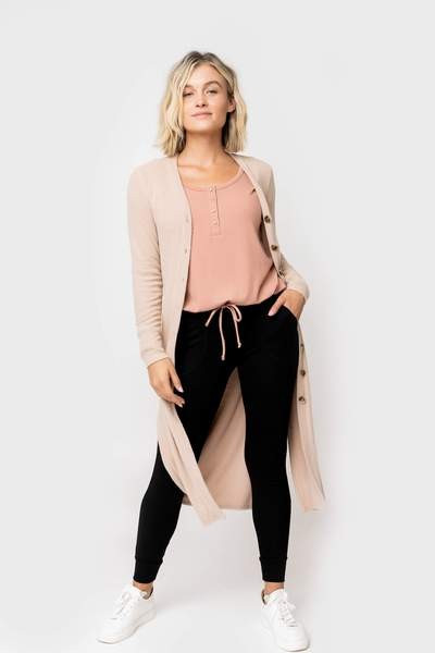 Duster Cardigan Sweater with Side Slits | Gibsonlook