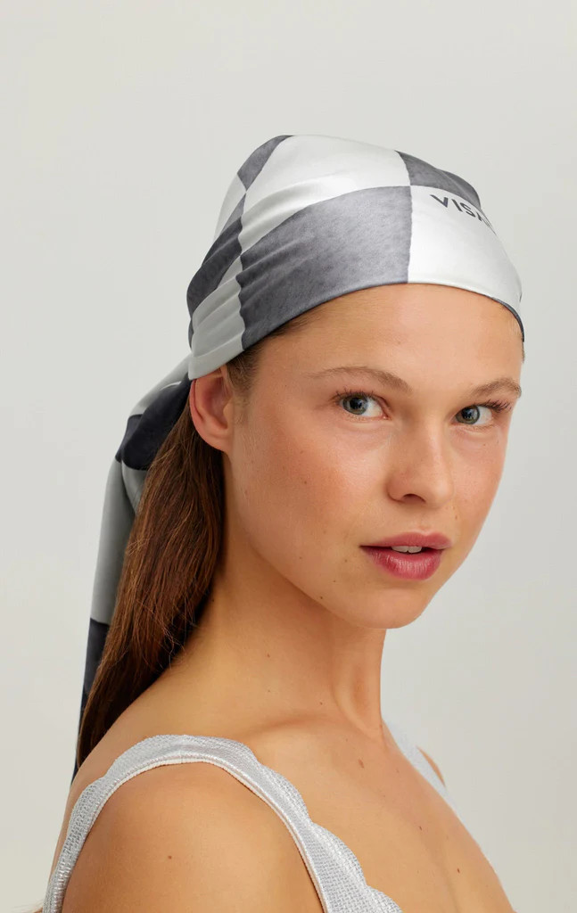 La Ville Scarf in Thunder Diamond Print | Marysia Swim