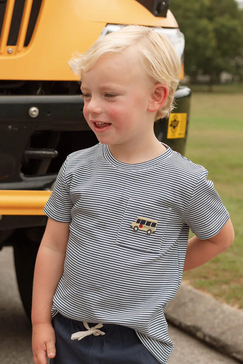 POCKET TEE - SCHOOL BUS | Little Paper Kids (US)