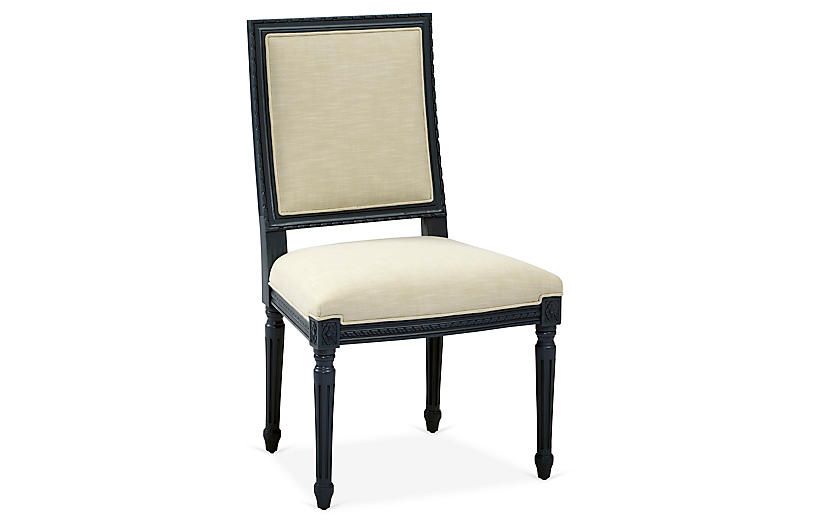 Exeter Side Chair, Ivory Crypton | One Kings Lane