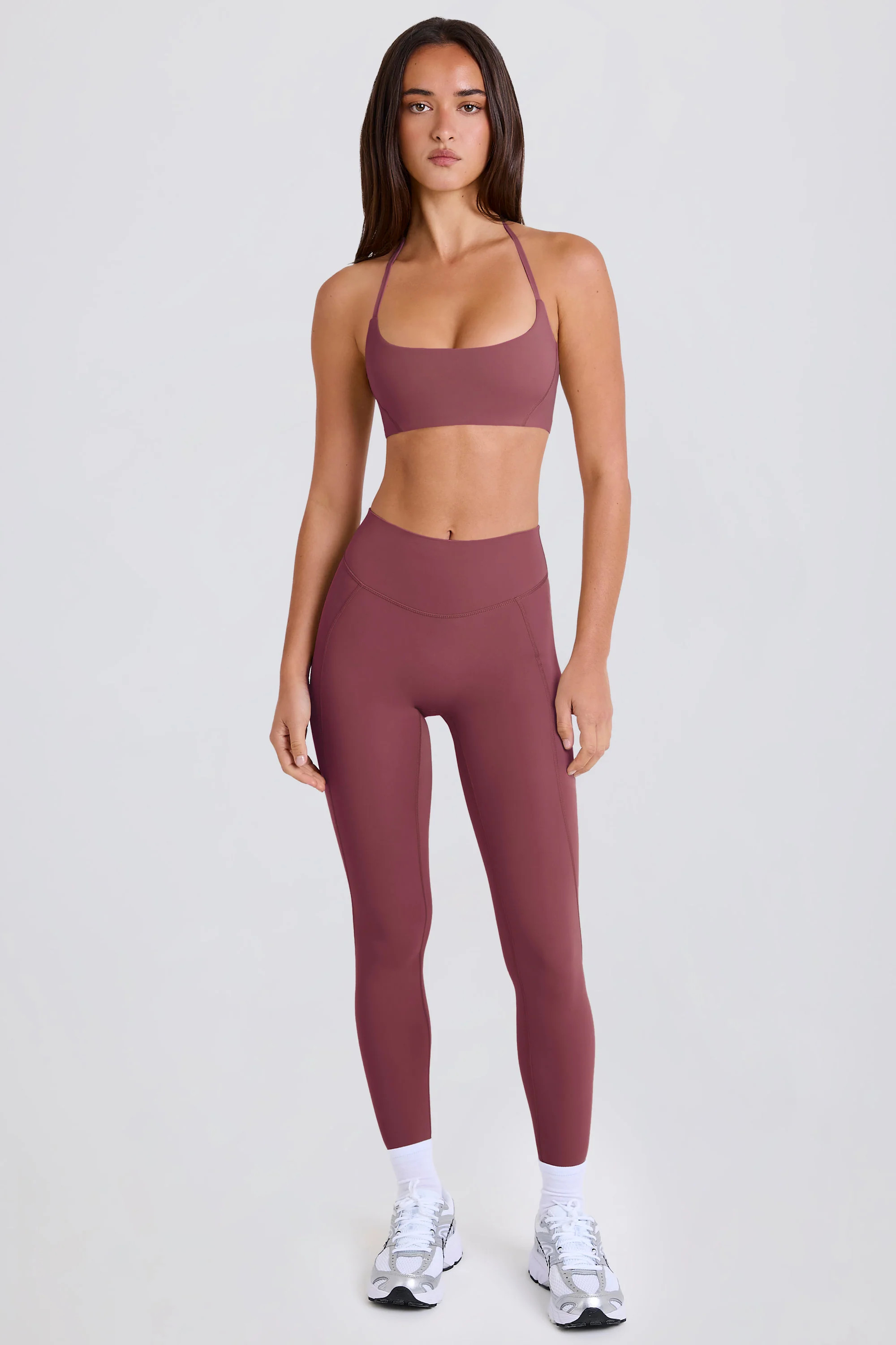 High-Waist Leggings in Acai | Oh Polly