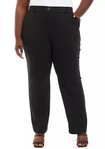 Plus Size Pull On Ponte Bootcut Pants | Belk