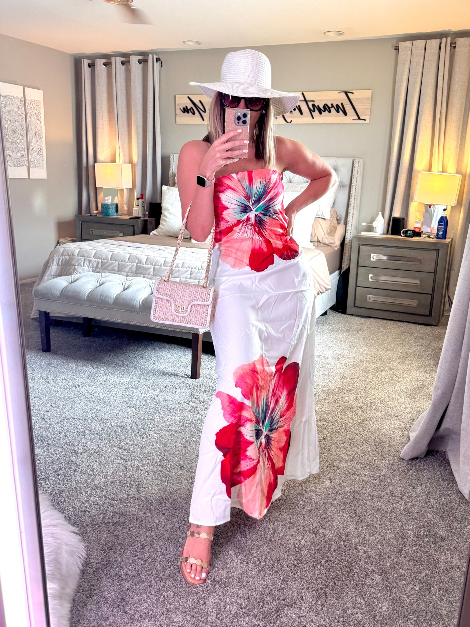 Vacation look for less, Amazon flower dress, beach bag and cross bag. 

#LTKOver40 #LTKSaleAlert #LTKSeasonal