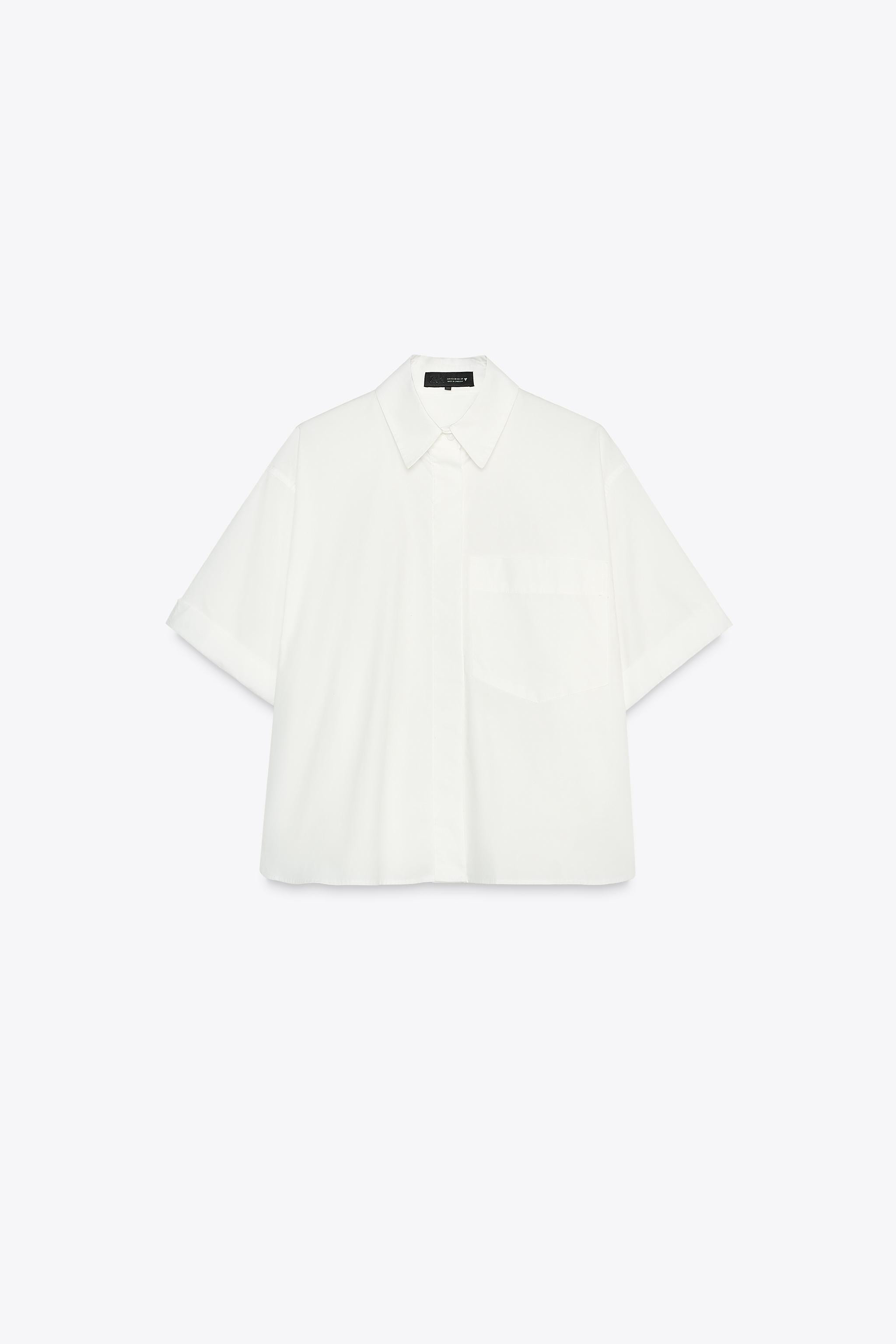 POPLIN SHIRT WITH POCKET | Zara UK