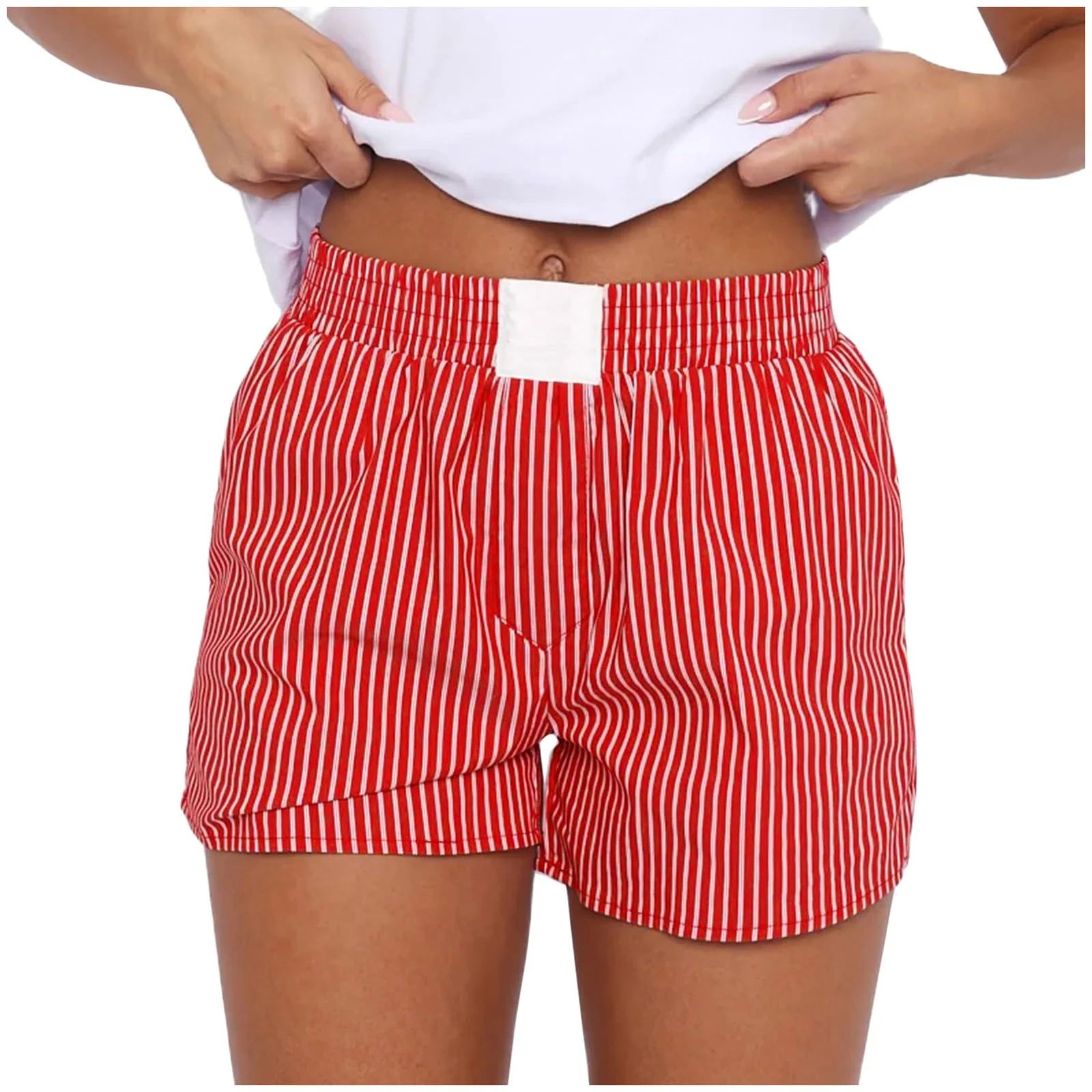 TENSUNNYD Women Shorts Casual Shorts Cute Soft Striped Shorts Pants Running Jogger Shorts Gym Wor... | Walmart (US)