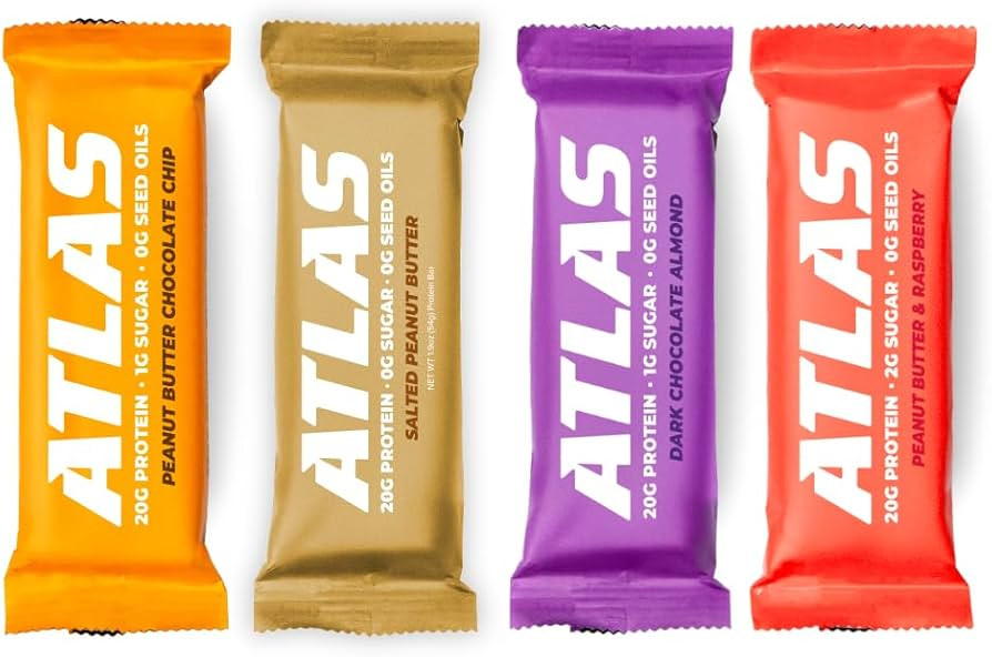 Atlas Real Food Protein Bar – 20g Clean Protein, 1g Sugar, No Seed Oils, No Artificial Sweetene... | Amazon (US)