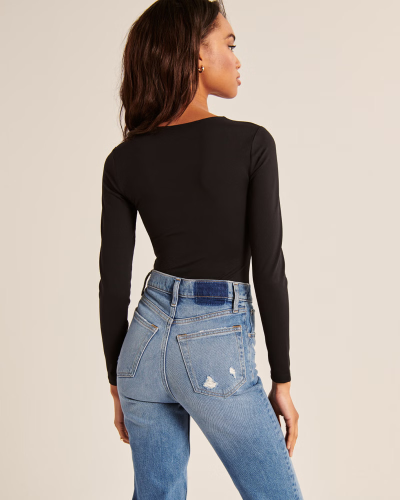 Seamless Fabric Scoopneck Bodysuit | Abercrombie & Fitch (US)