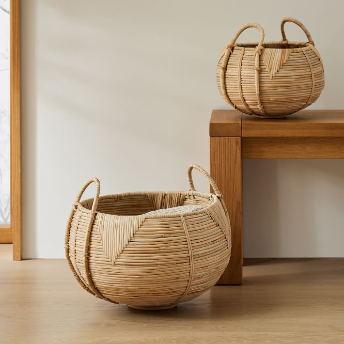 Maya Rattan Nesting Baskets - Set of 2 | West Elm (US)