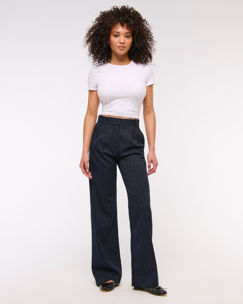 A&F Sloane Tailored Wide Leg Pant | Abercrombie & Fitch (US)
