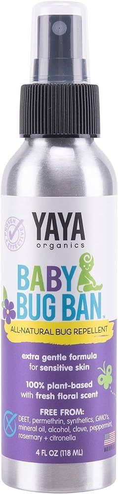 YAYA ORGANICS BABY BUG BAN – All-Natural, Proven Effective Repellent for Babies, Children and S... | Amazon (US)