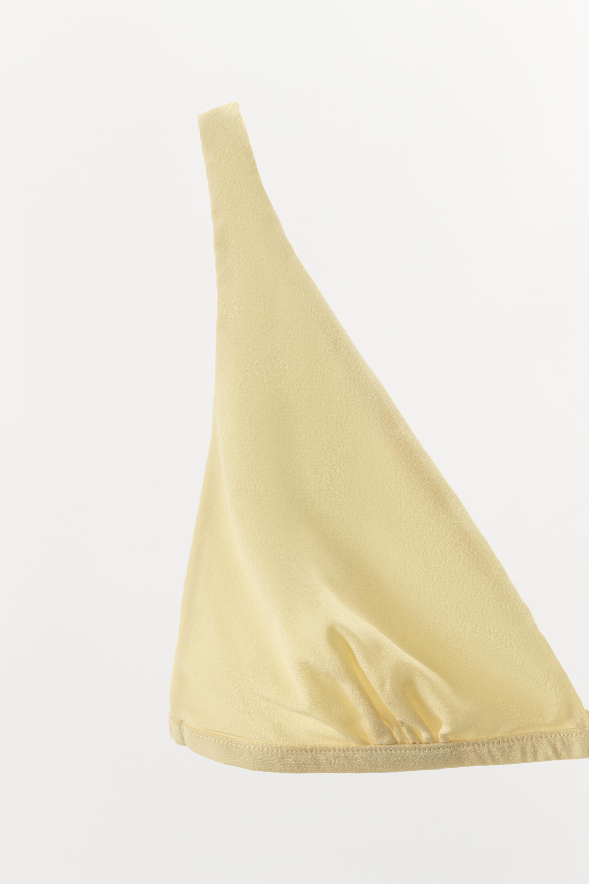 SILK BLEND TRIANGLE BRA | Zara US