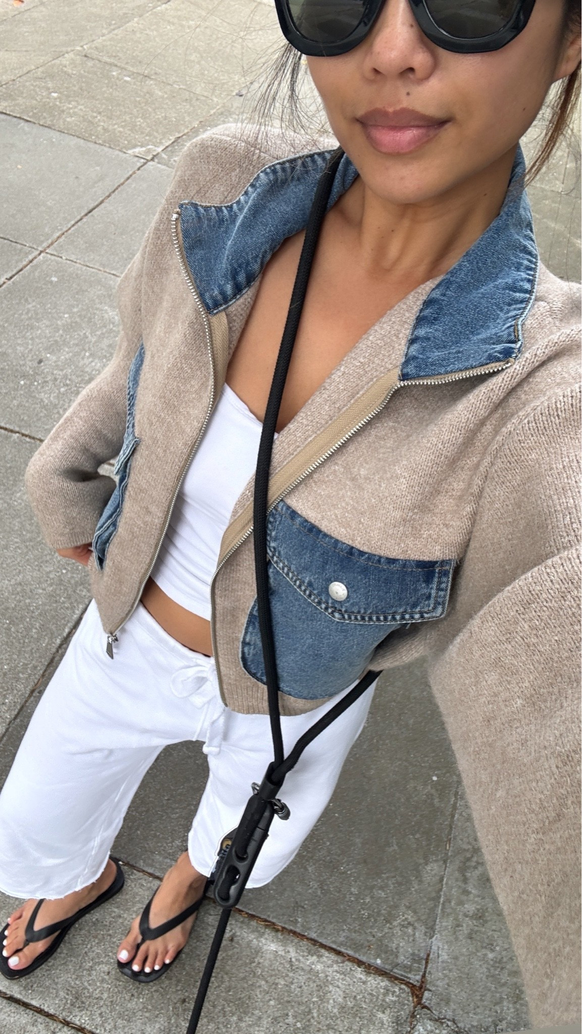 Morning walk outfit! Also linked Hudson’s hands free leash 🐾

Sizing:
Cami - tts, xs
Pants - tts, xs (24 cropped length)
Leather flip flops - tts
Sweater bomber - tts, xs

#LTKPetite #LTKootd #LTKmorningroutine