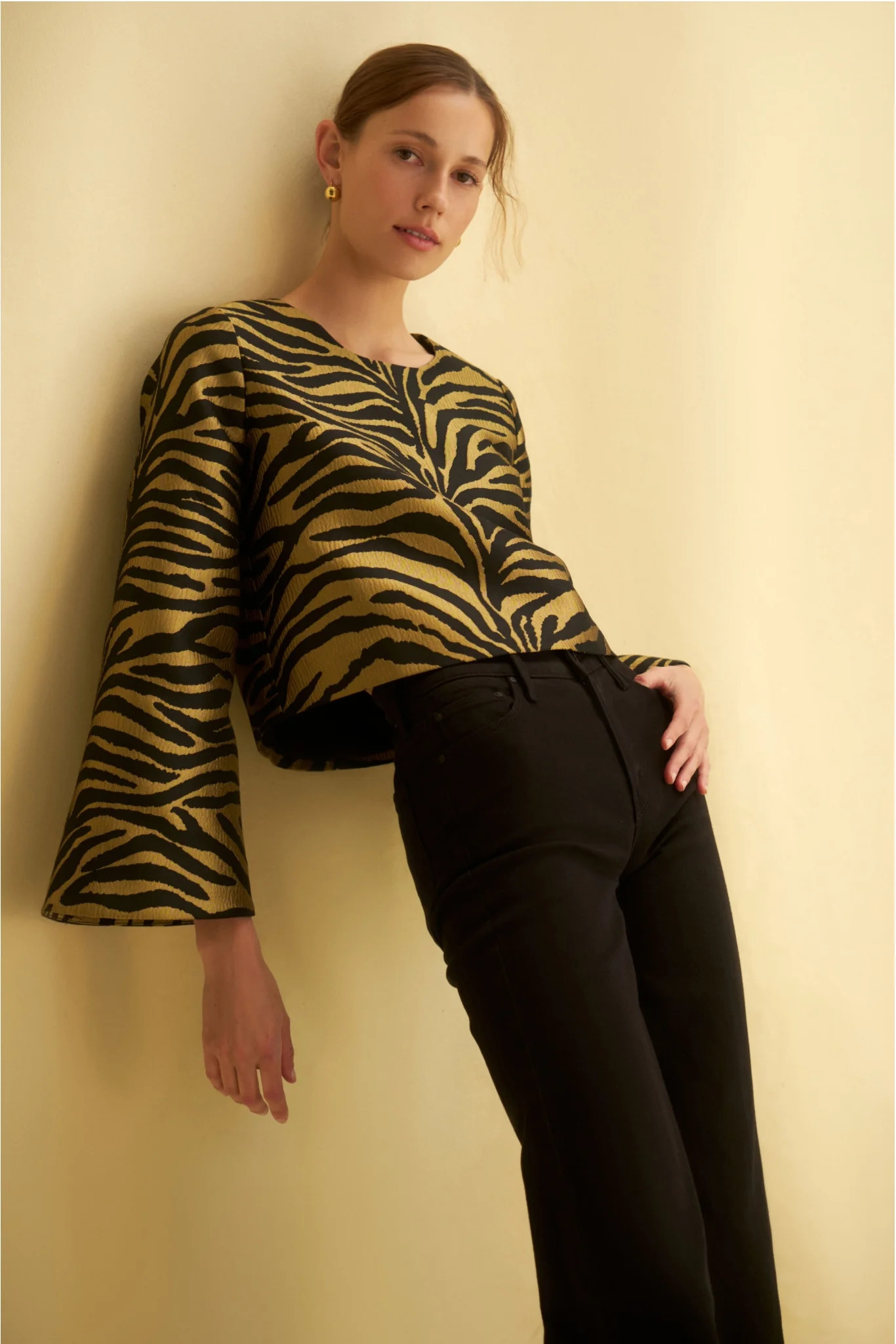 Tiger Jacquard Maxine Top | Tuckernuck (US)