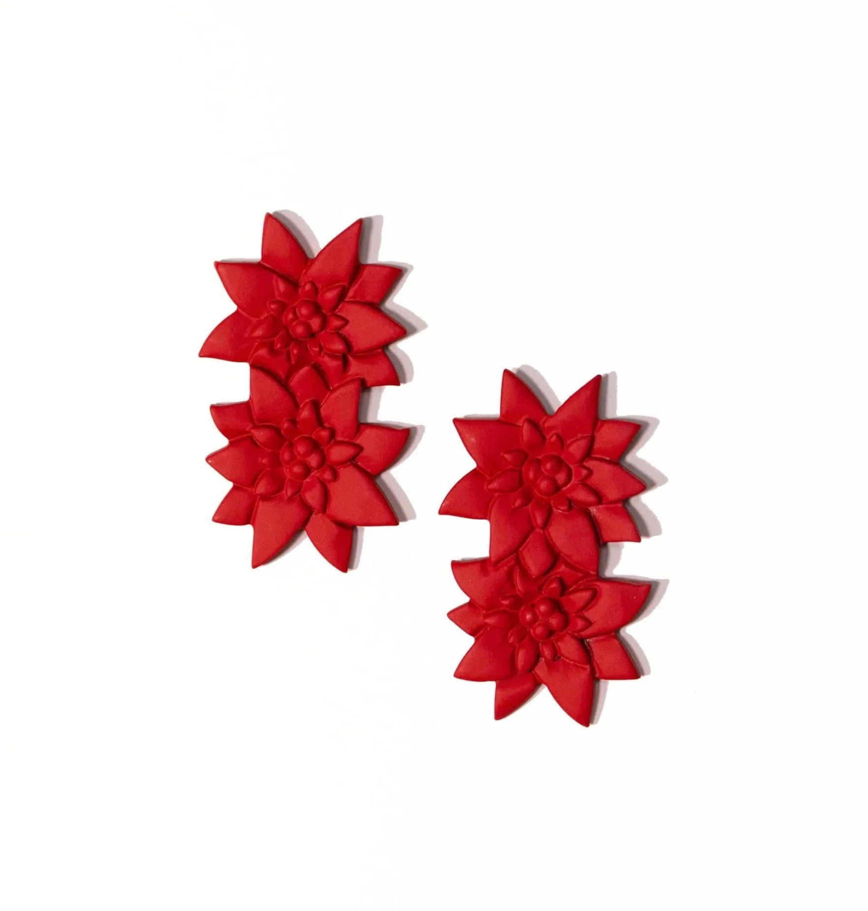 Painted Poinsettia Earrings | Sunshine Tienda