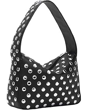 Studded Purses Y2k Shoulder Bag 90s Punk Women Small Shouder Purse Vegan Leather Designer Handbag... | Amazon (US)