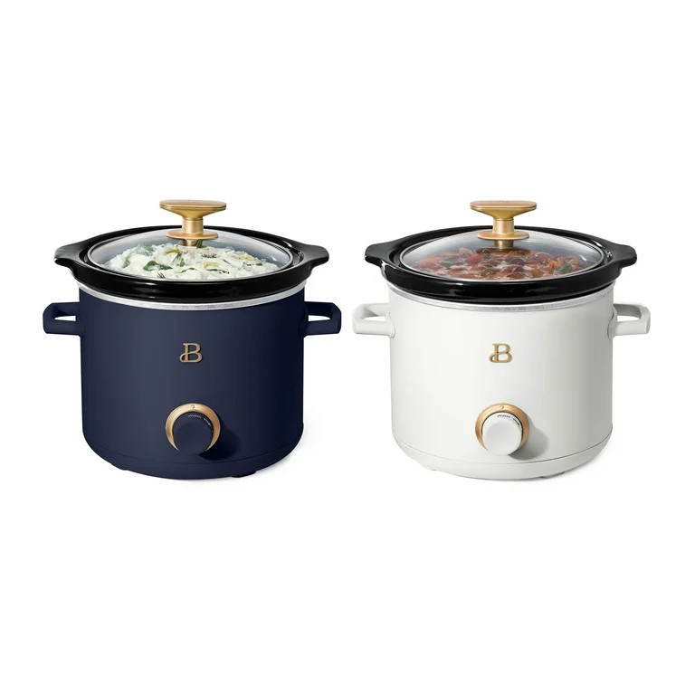 Beautiful 2 Qt Slow Cooker Set with Scrub Mommy, 2-Pack, White Icing and Starry Night by Drew Bar... | Walmart (US)