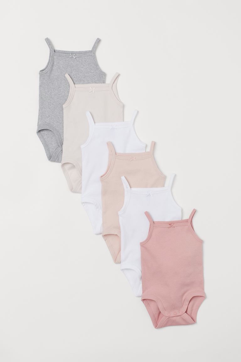 6-pack Sleeveless Bodysuits | H&M (US + CA)