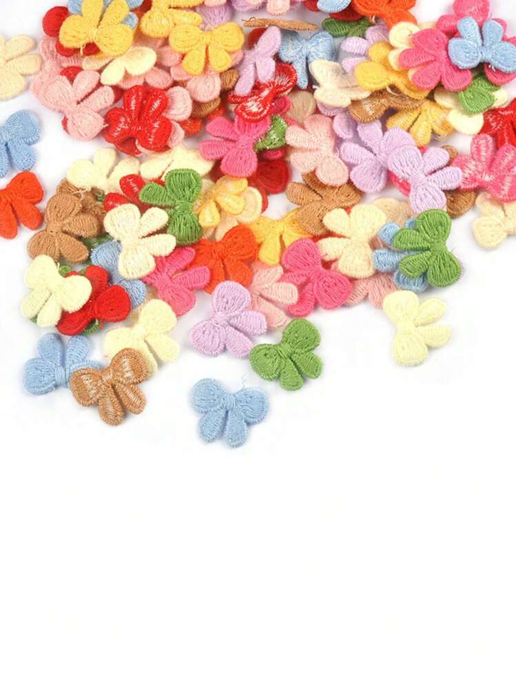 30pcs 21x17.5mm 10-Color Mixed Cute Bow Shaped Embroidered Patches For DIY Sewing Crafts, Clothin... | SHEIN