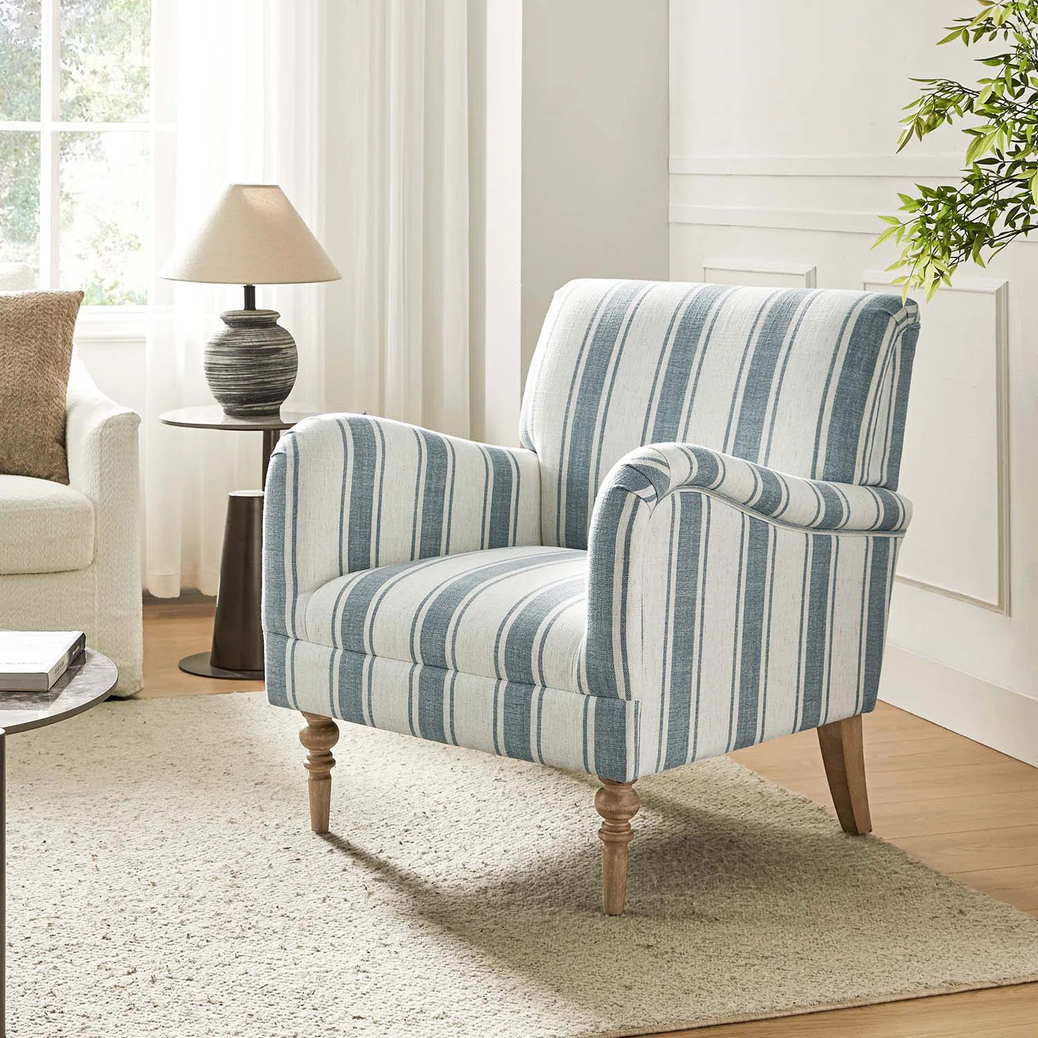 Lila 75 Cm Wide Coastal Farmhouse Armchair | Wayfair UK