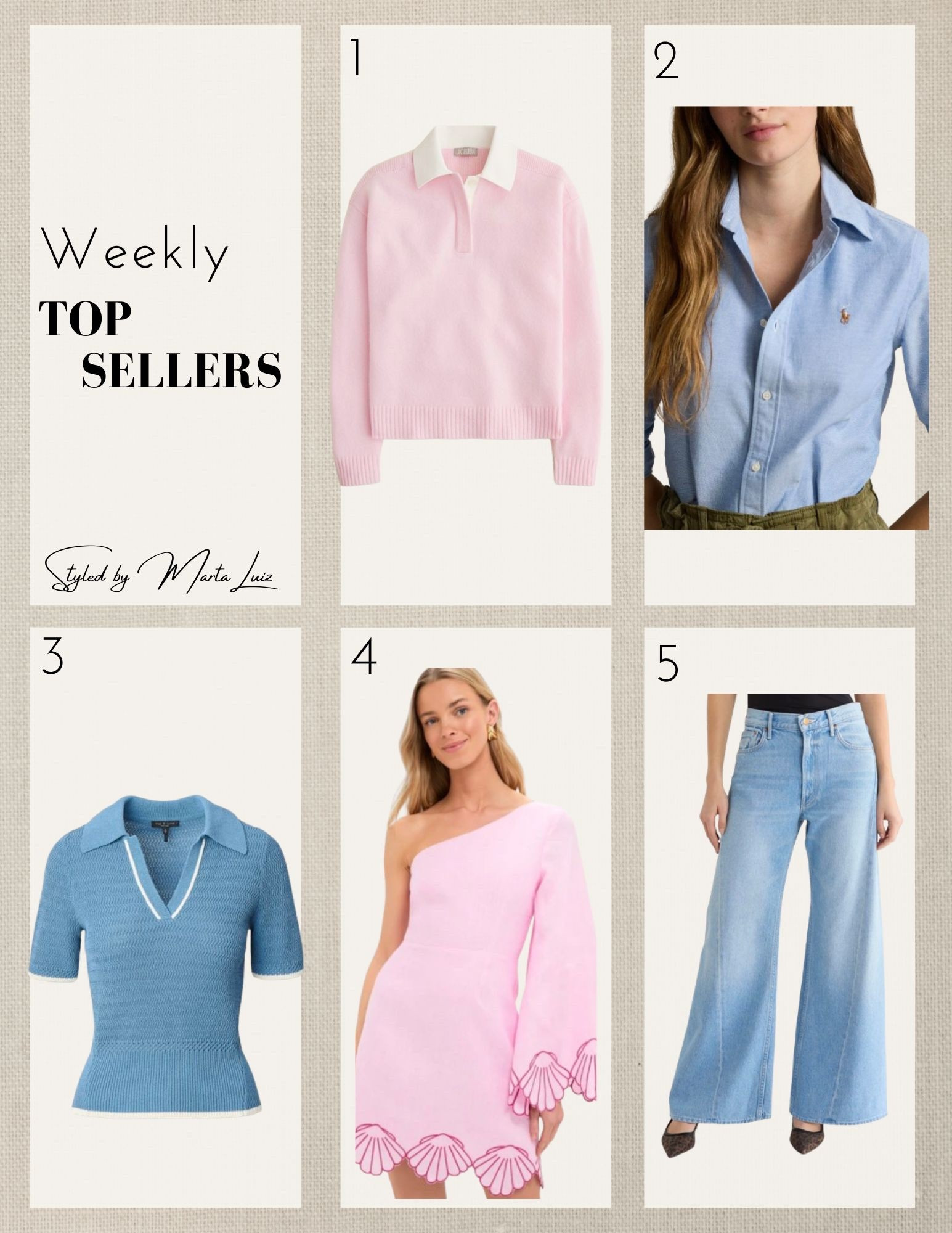 Weekly top sellers 
Mother jeans 
Blue polo shirt 
Pink sweater 
Fashion trends 2026

#LTKWorkwear #LTKSeasonal
