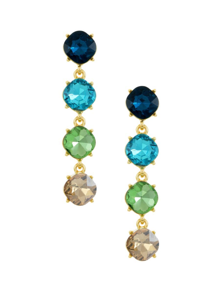 Four The Money 18K-Gold-Plated & Cubic Zirconia Drop Earrings | Saks Fifth Avenue