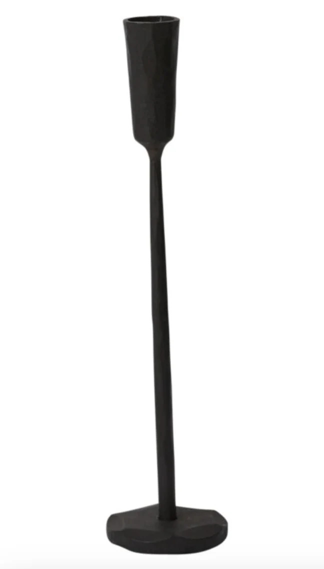 Black Forged Iron Candlestick-Medium | Dwell Home Co.