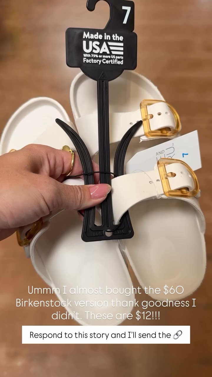 Respond to this story and I’ll send the 🔗 Ummm I almost bought the $60 Birkenstock version thank goodness I didn’t. These are $12!!! Size down  

#LTKdayinmylife #LTKmomlife #LTKstorytime