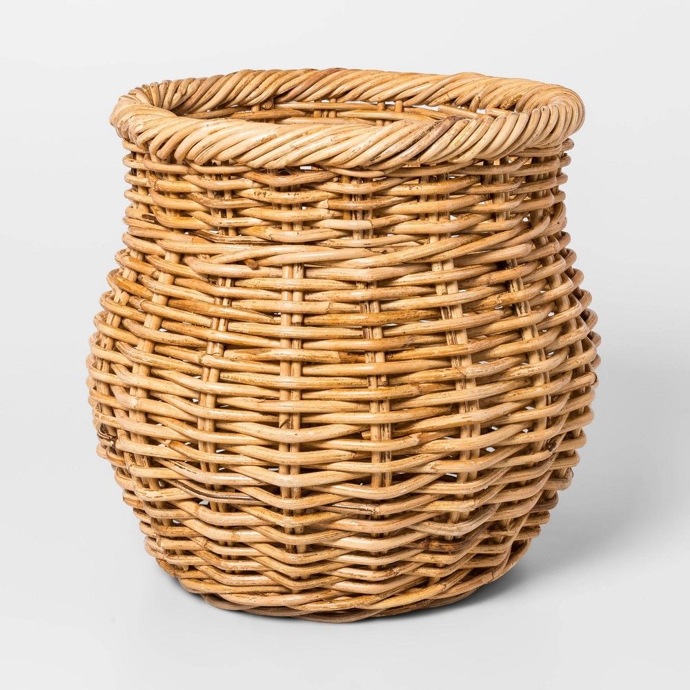 13.4"" x 13.4"" Rattan Basket Natural - Threshold , Brown | Target