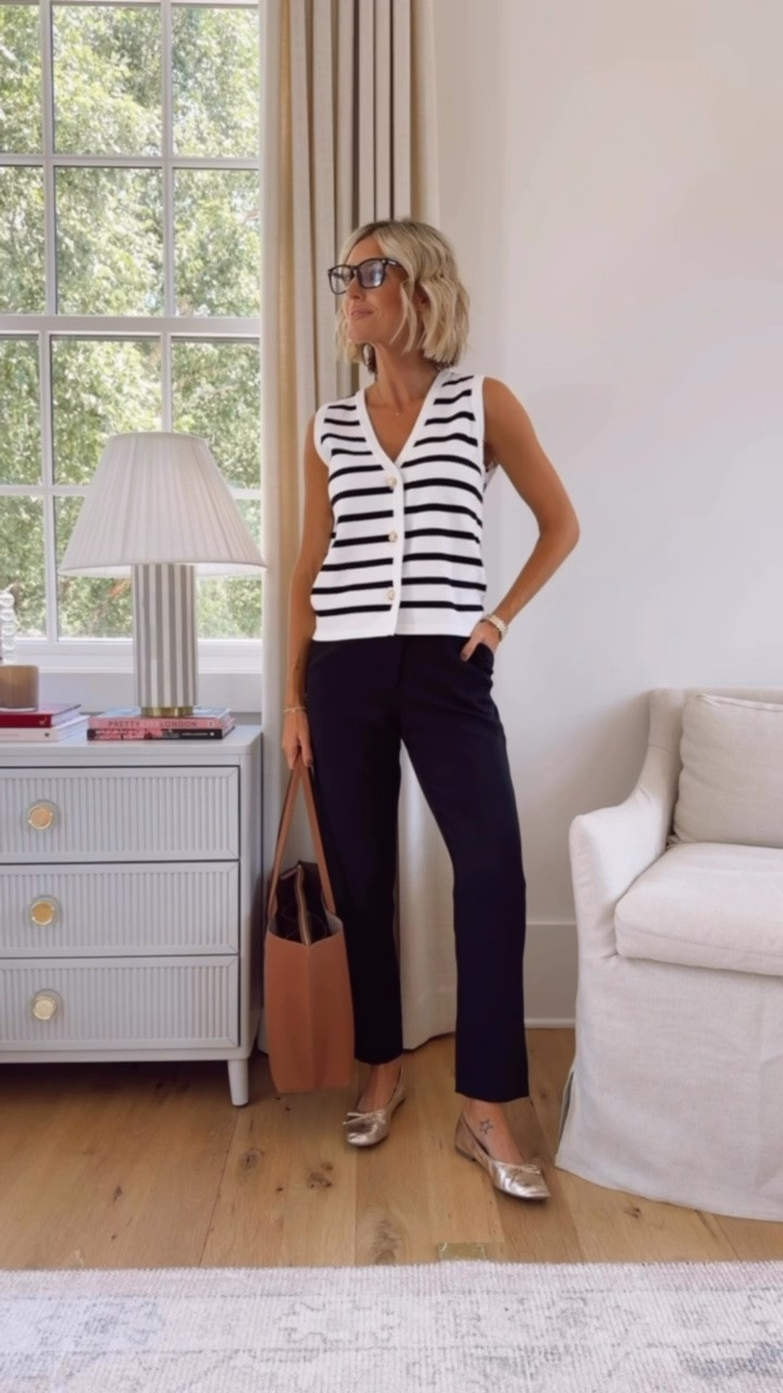 These Amazon pieces are perfect for chic teacher workwear! So many ways to style these basics! Wearing S in the vest & XS in the pants.

Loverly Grey, Amazon find, Amazon fashion, striped vest, black trousers, teacher workwear, teacher outfit ideas

#LTKootd #LTKSeasonal #LTKWorkwear