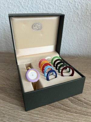 Gucci 11/12.2 Change Bezel Damenuhr Watch inklusive aller Lünetten Vintage  | eBay.de | eBay DE