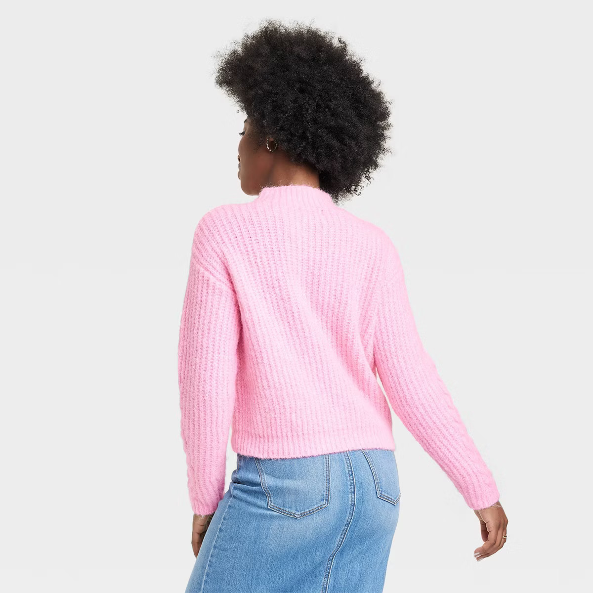 Women's Cable Mock Turtleneck Pullover Sweater - Universal Thread™ | Target