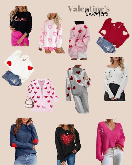 Valentine’s Day sweaters. Pick on of these beautiful heart sweaters to wear this Valentine’s Day-day. Stay warm. 


#LTKMostLoved #LTKstyletip #LTKfindsunder50