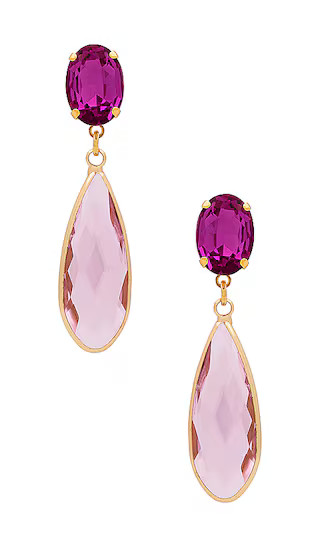 Drops Earrings in Fuchsia Spectrum & Crystal | Revolve Clothing (Global)