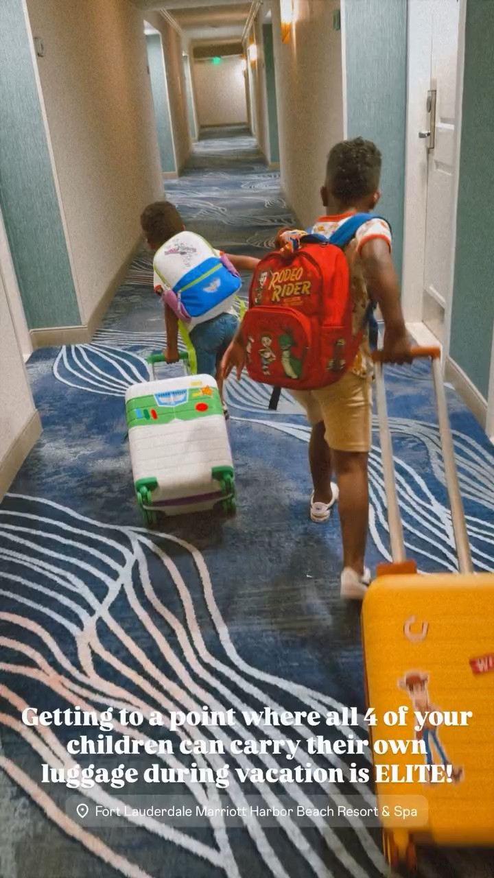 Getting to a point where all 4 of your children can carry their own luggage during vacation is ELITE!