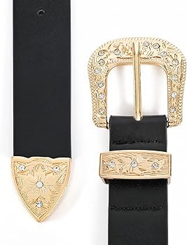 WHIPPY Western Belts for Women - Vintage Western Design Ladies Cowgirl Waist Belt for Pants Jeans... | Amazon (US)