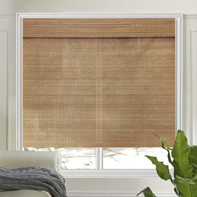 LETAU Wood Window Shades Blinds, Bamboo Light Filtering Custom Roman Shades, Pattern 8 | Amazon (US)