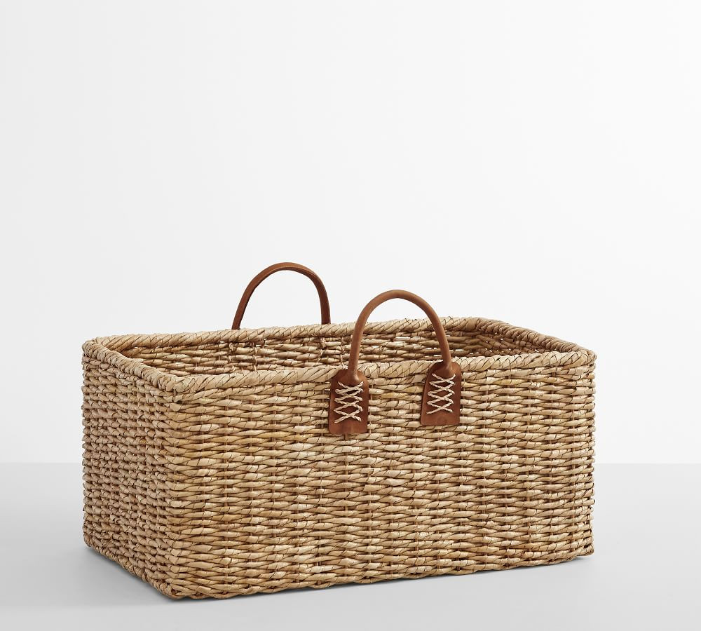 Nordic Woven Basket Double Utility | Pottery Barn (US)