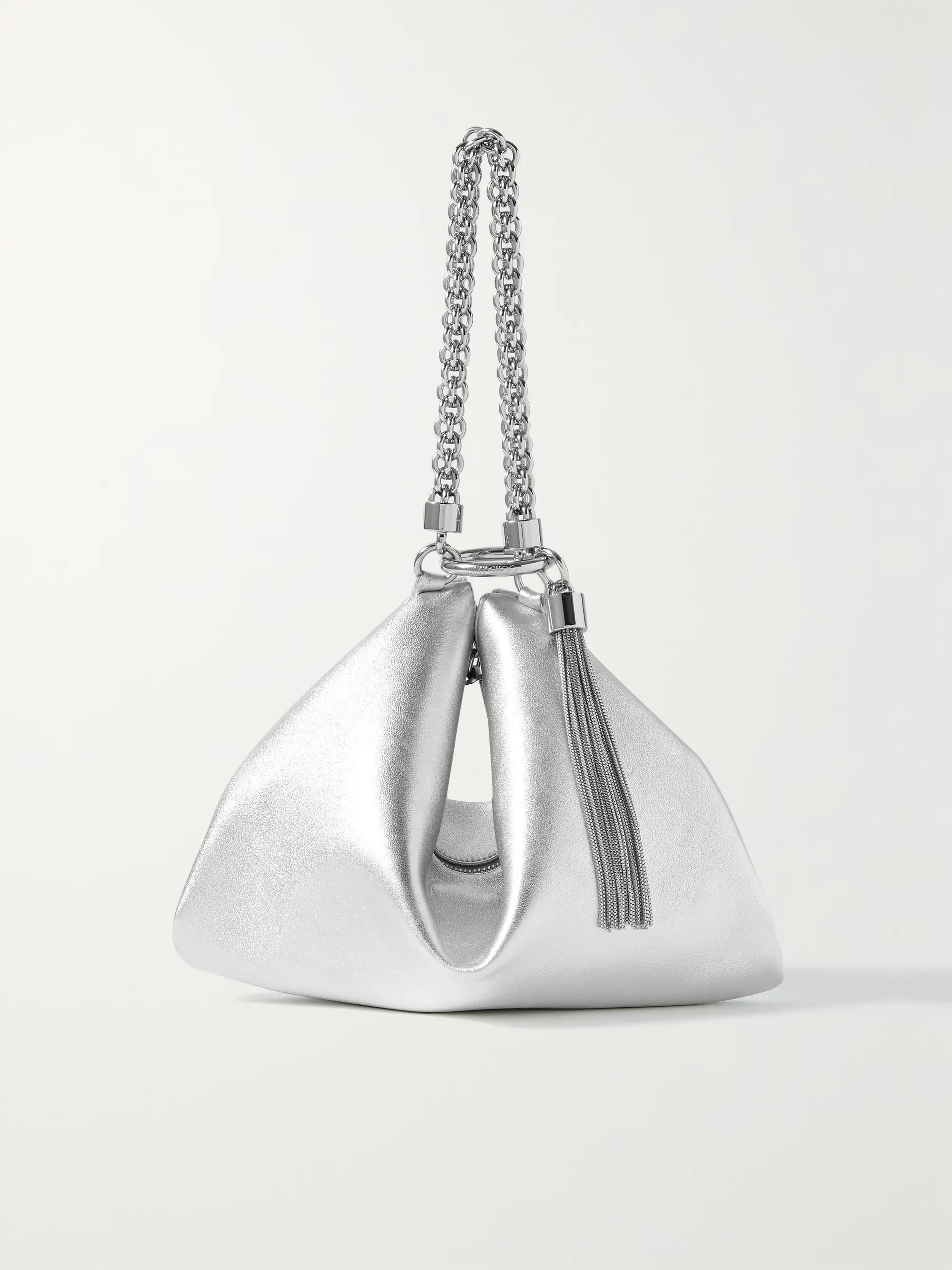 Callie tasseled metallic leather clutch | NET-A-PORTER (US)