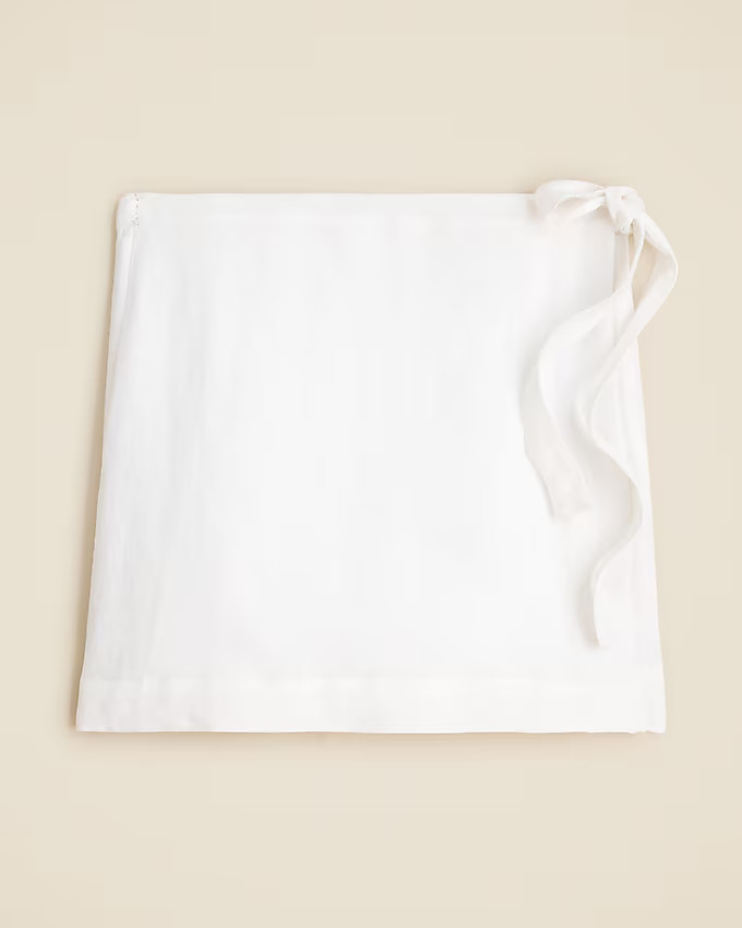 Wrap skirt in linen | J. Crew US