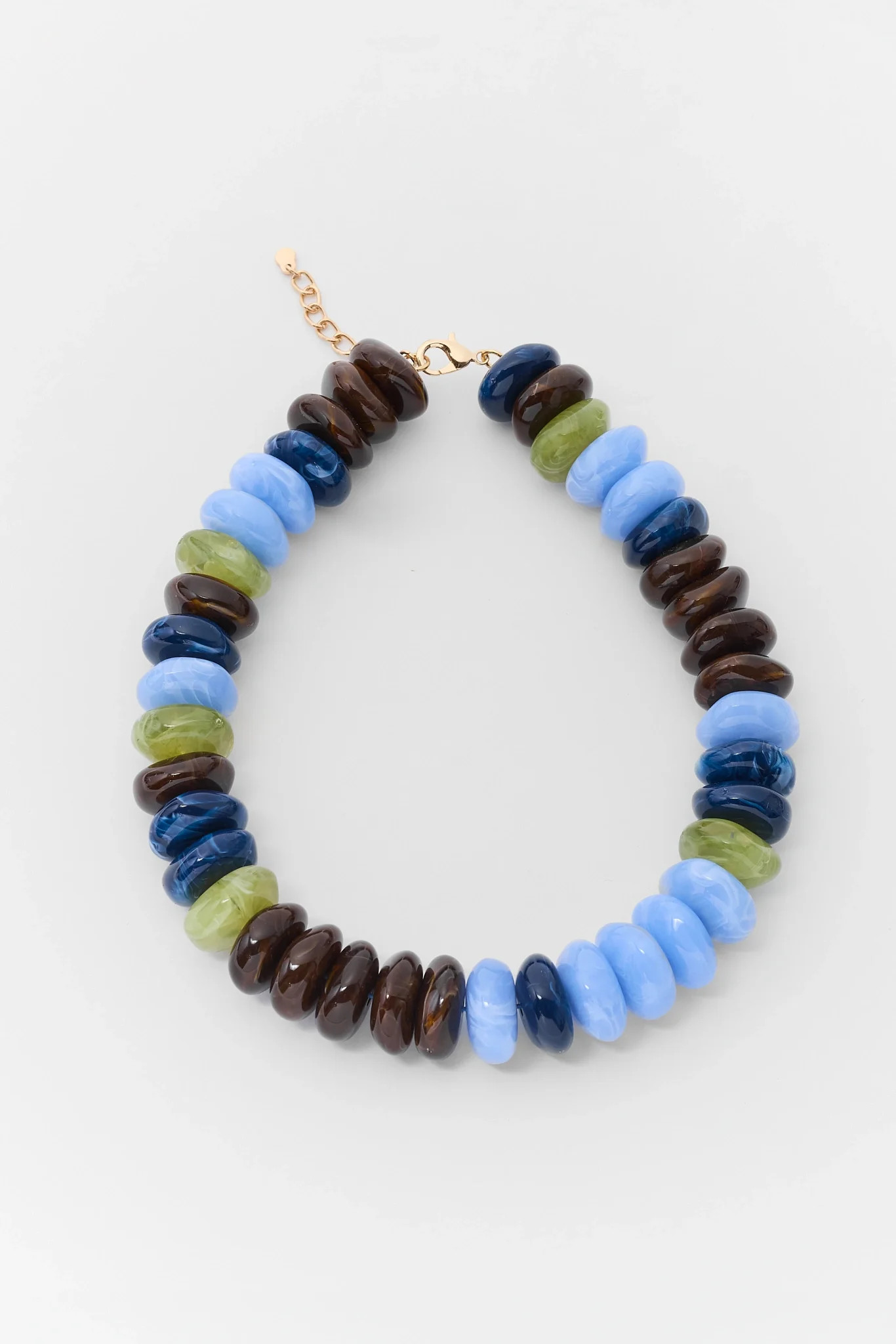 Teal Multi Chunky Beaded Necklace | Avara