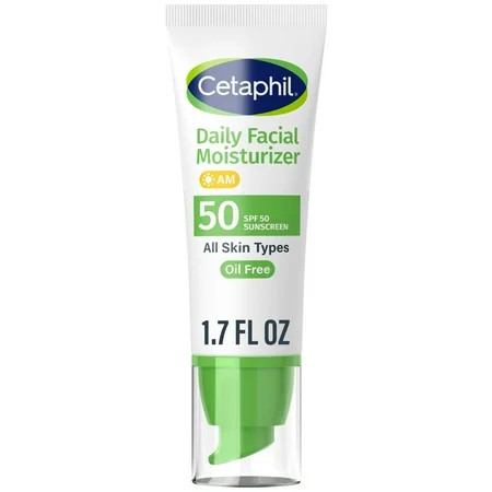 Cetaphil Daily Facial Moisturizer Lotion, Broad Spectrum SPF 50, 1.7 fl oz | Walmart (US)