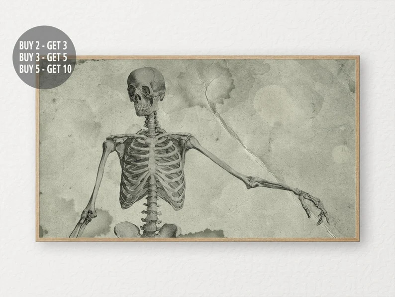 Samsung Frame TV Art Halloween Vintage Drawing Halloween - Etsy | Etsy (US)