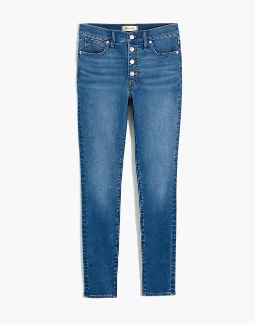 9" Mid-Rise Skinny Jeans in Varney Wash: Button-Front Edition | Madewell