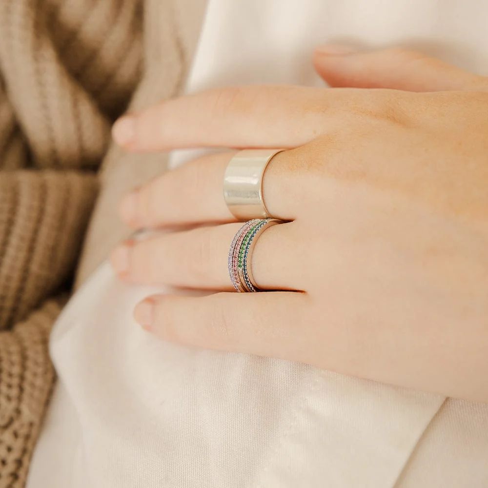 June Birthstone Stacking Ring | Gold Vermeil | Birthstone Ring | Made by Mary (US)